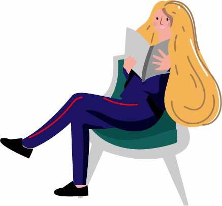 CACTCACT Girl on Chair