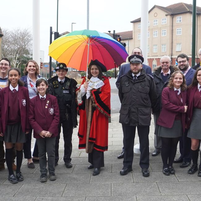 Students Represent School at Bexley Council LGBT+ Flag Raising